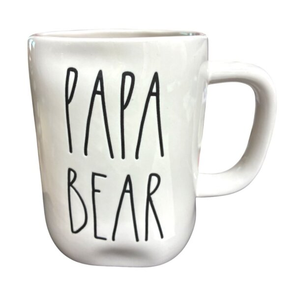 Rae Dunn PAPA BEAR Ceramic Coffee Mug #202 Magenta Artisan Collection 24 oz #t - Picture 1 of 9